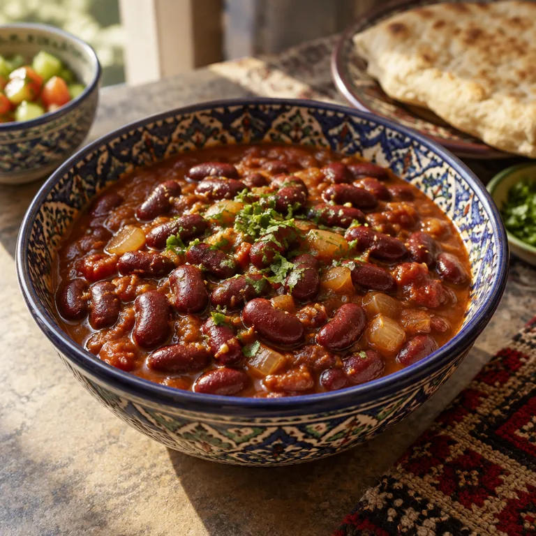 Qorma-e Lubia — The finished dish