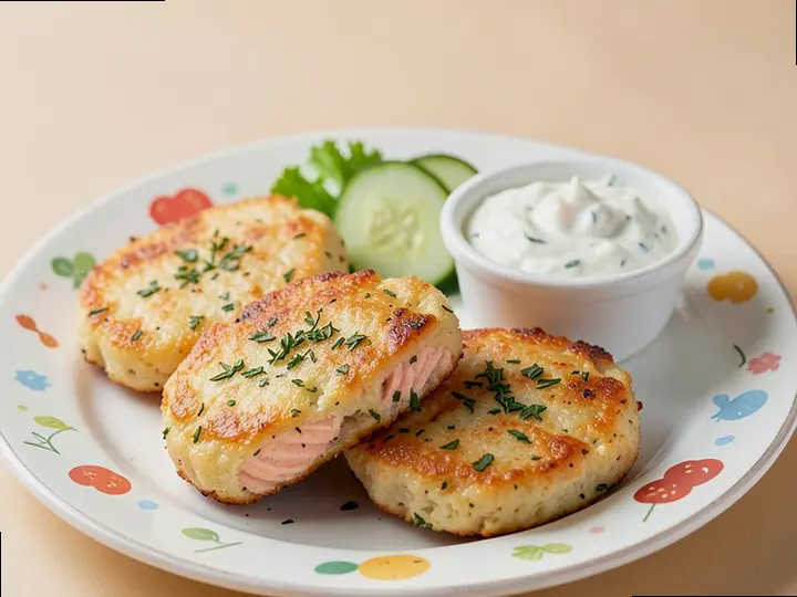 Salmon & Potato Fish Cakes (Albanian style) — The finished dish