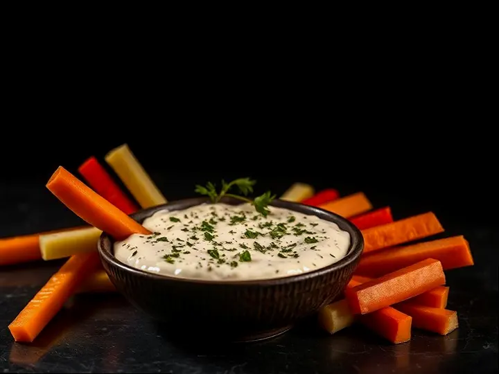 Chimichurri Vegetable Sticks — The finished dish