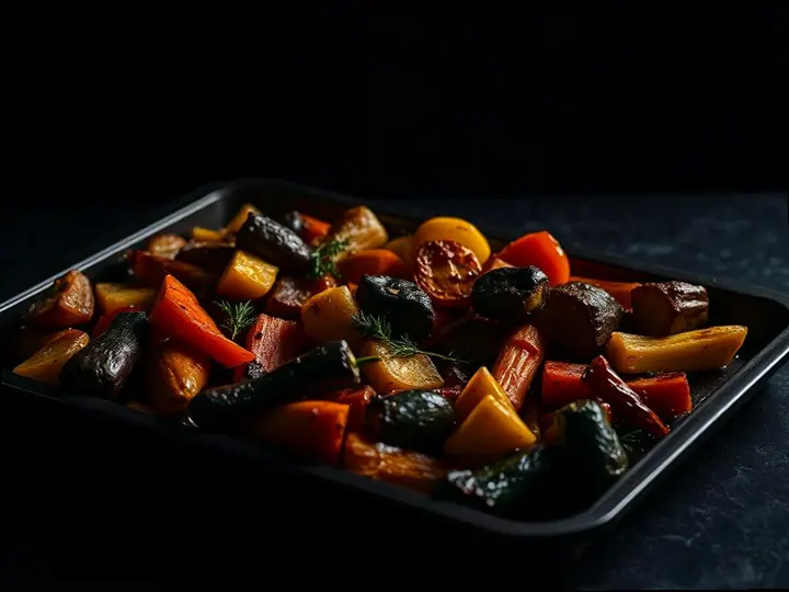 Grilled Vegetables & Chimichurri — The finished dish