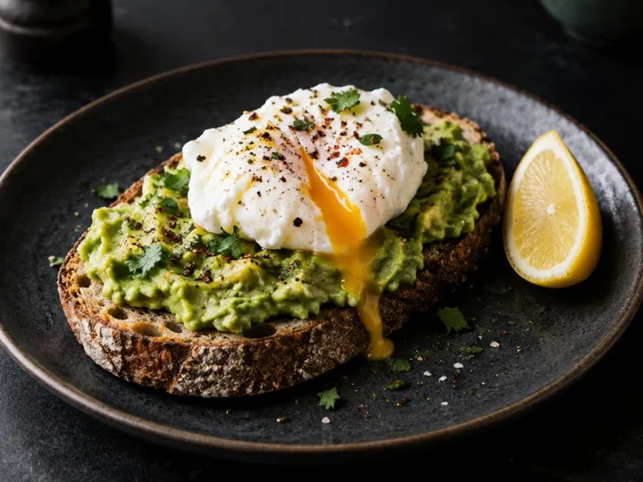 Smashed Avocado & Egg Toast — The finished dish