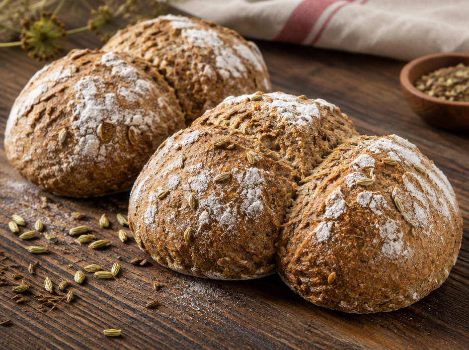 Spiced Rye Vinschgerl — The finished dish
