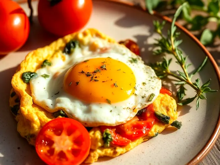 Basque Piperade with Poached Egg — The finished dish