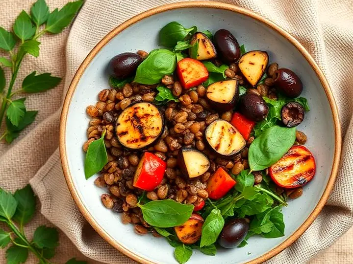Herbed Freekeh with Yoghurt — The finished dish