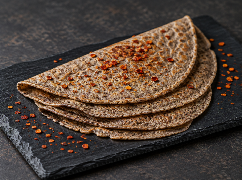 Buckwheat Khulee Flatbread — The finished dish