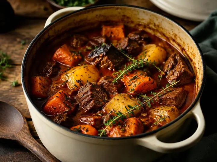 Seswaa with Morogo — The finished dish