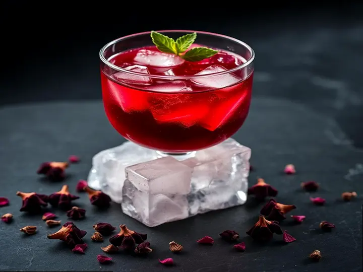 Tswana Hibiscus Cooler — The finished dish