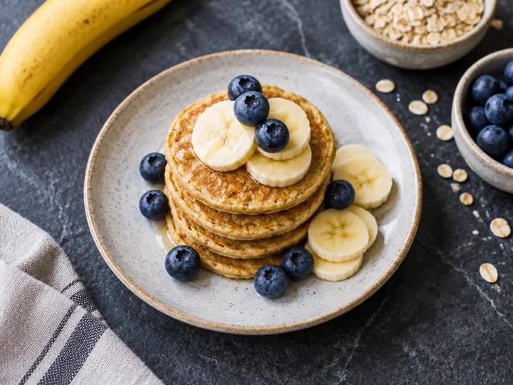 Banana & Oat Mini Pancakes (Brazilian style) — The finished dish