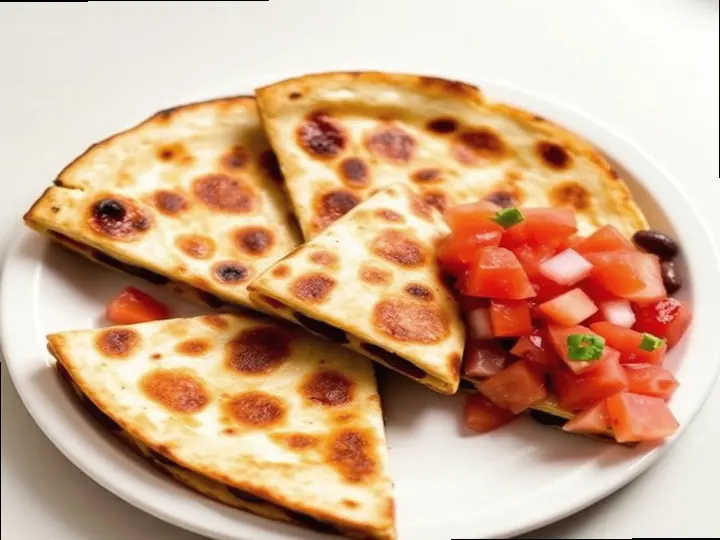 Cheesy Black Bean Quesadilla (Bahian style) — The finished dish