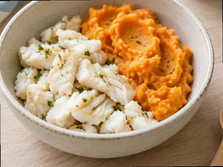 Little Fish & Sweet Potato Mash (Bamileke style) — The finished dish