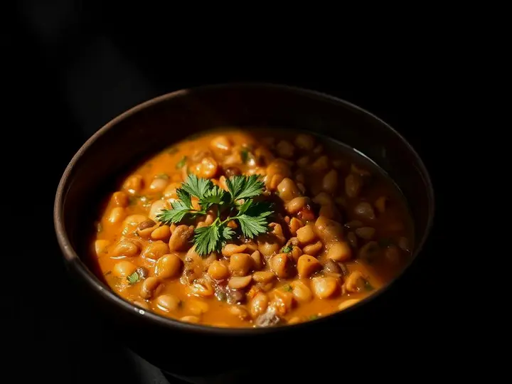 Signature Merken bean Pot (Mapuche) — The finished dish