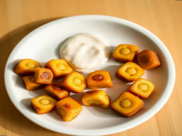 Little Steamed tofu Bites (Hakka style) — The finished dish