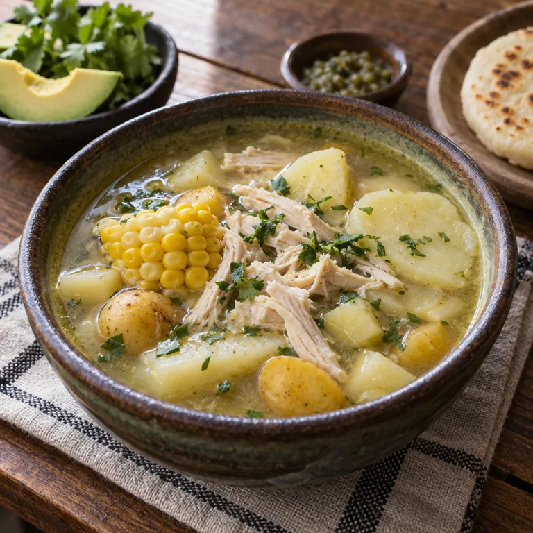 Ajiaco Santafereño — The finished dish