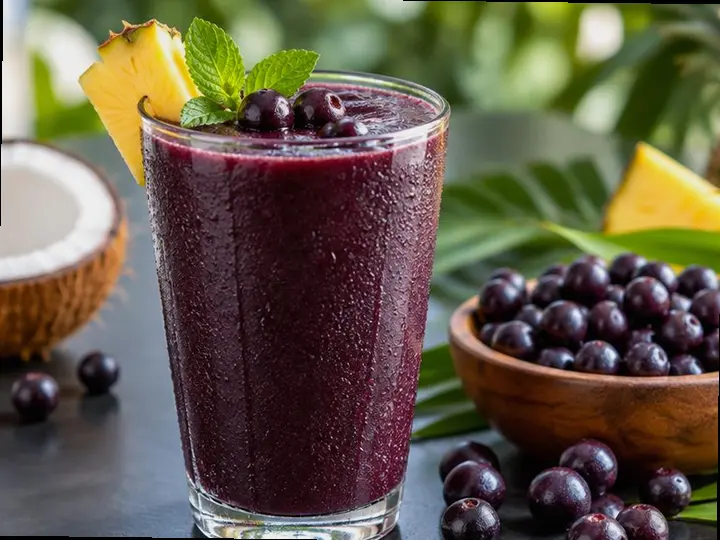 Cuban Acai Pressed Juice — The finished dish
