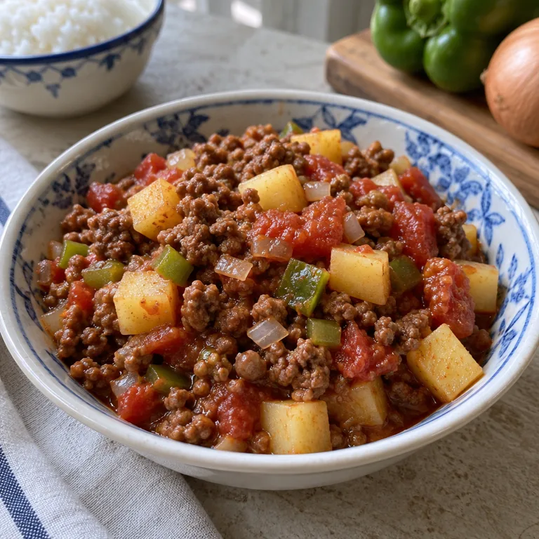 Lean Cuban Picadillo — The finished dish
