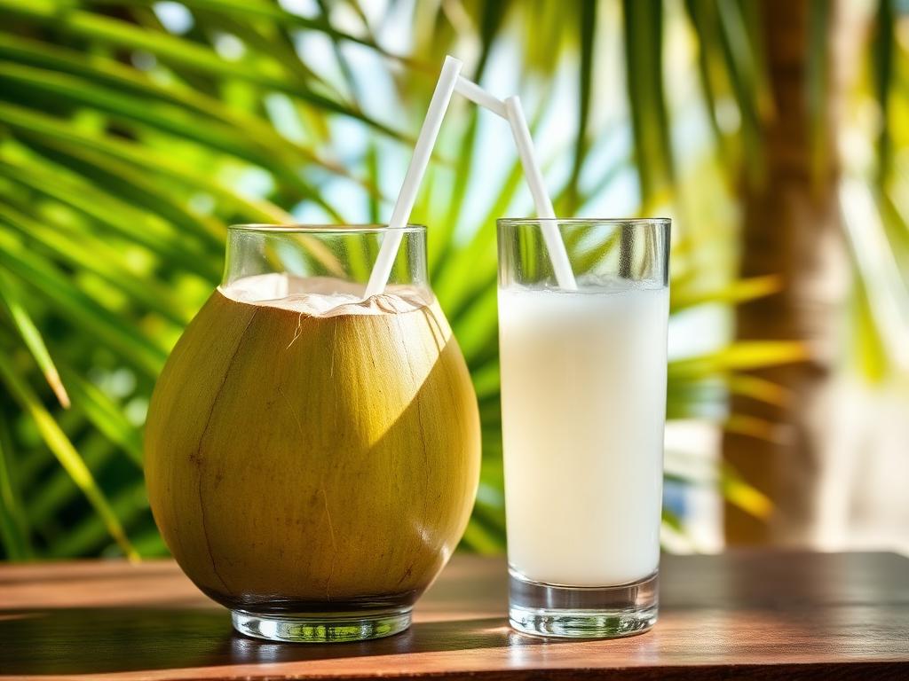 Tropical coconut drink