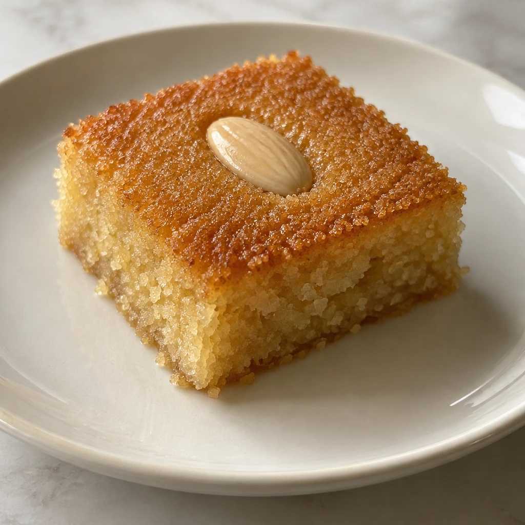 Mini Semolina Syrup Cake (Basbousa) — The finished dish