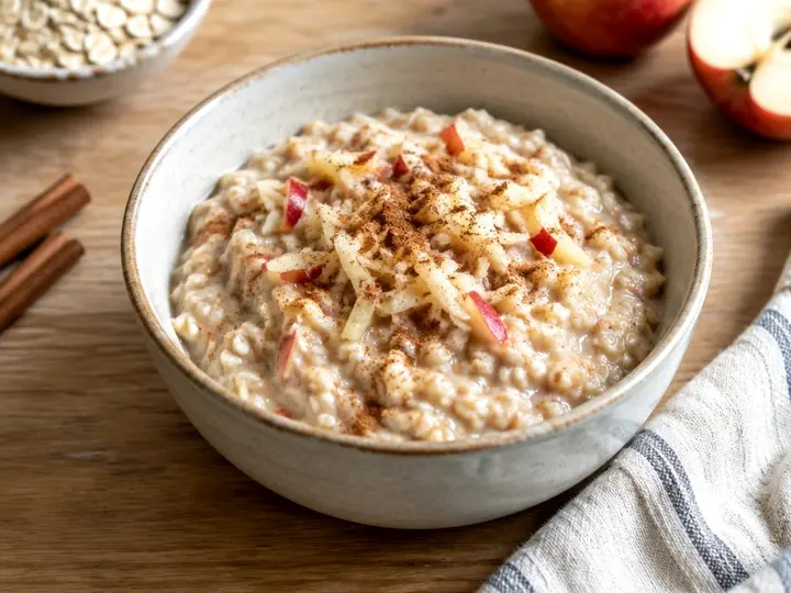 Soft Oat & Apple Porridge (Seto style) — The finished dish