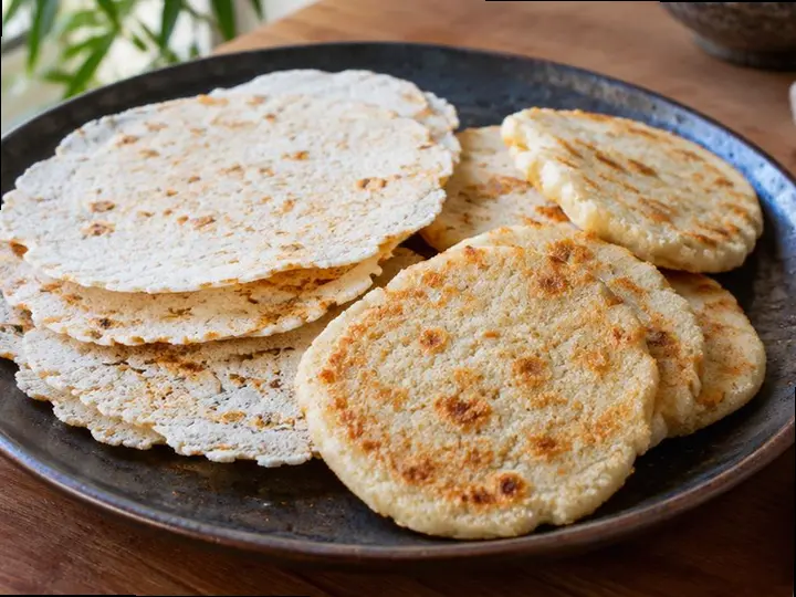 Coconut & Cassava Flatbread — The finished dish