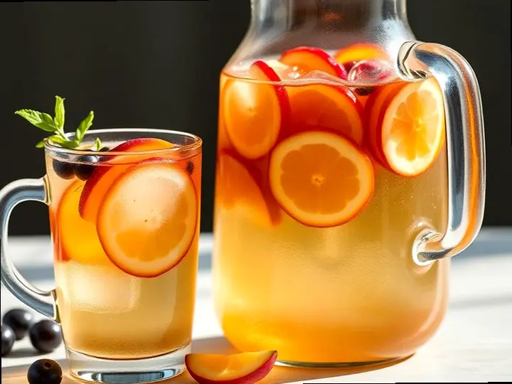 Ikarian Apple & Mint Iced Tea — The finished dish