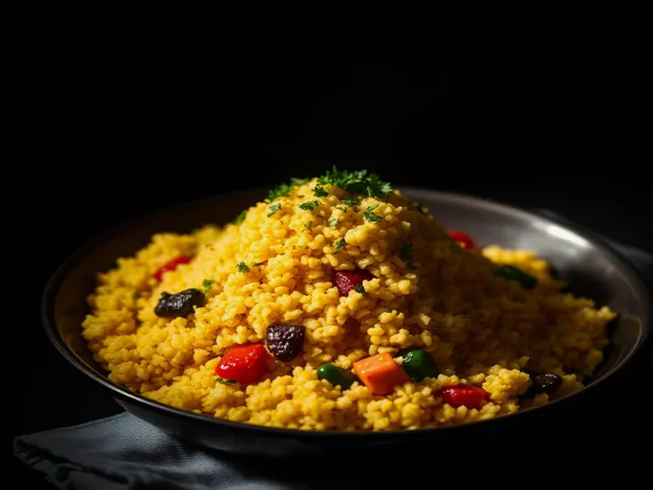 Fonio & Vegetable Pilaf — The finished dish