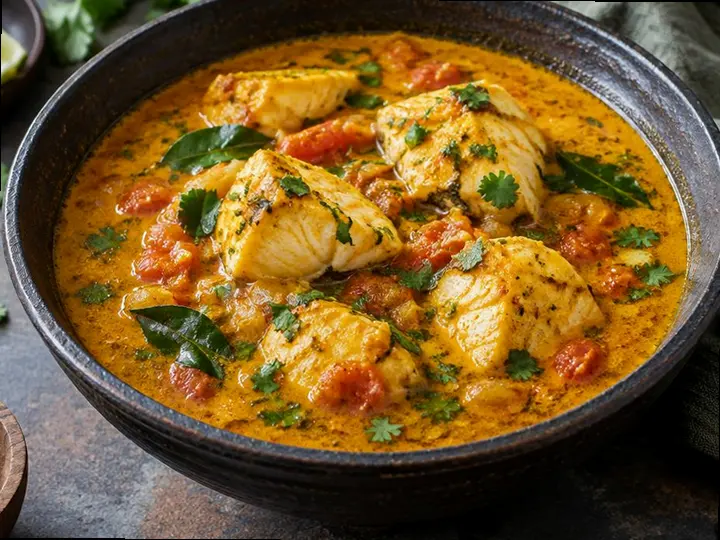Macher Jhol Light Fish Curry — The finished dish