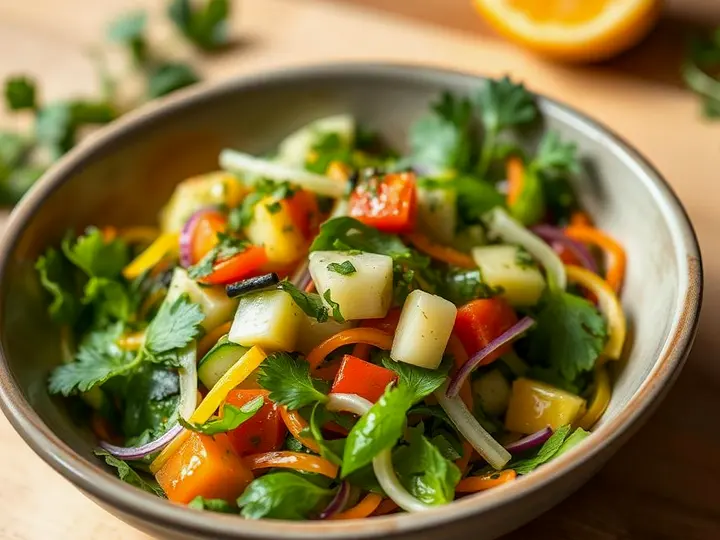Sprouted Moong Salad — The finished dish