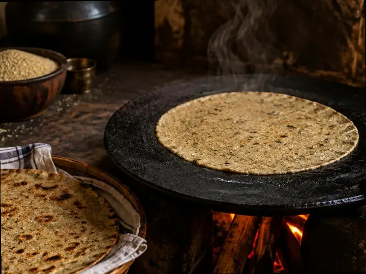Whole Wheat Roti — The finished dish