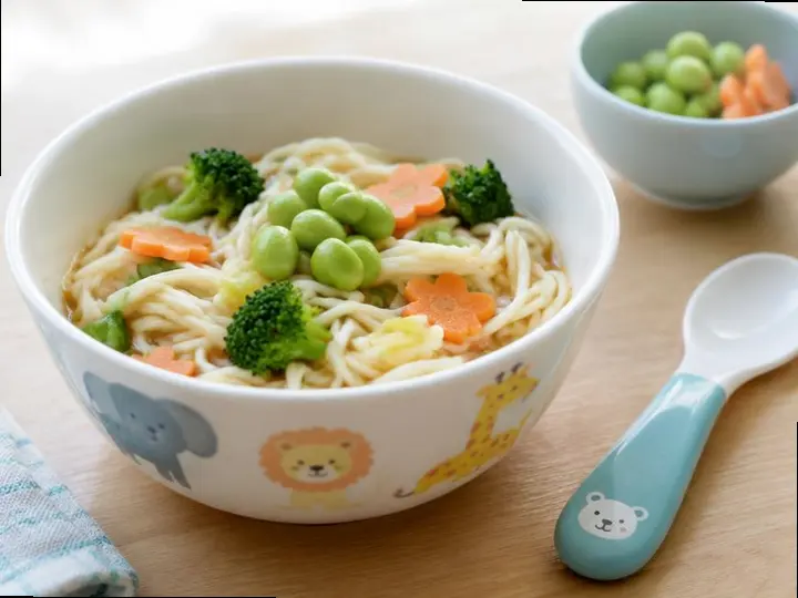 Noodle & Edamame Bowl (Minangkabau style) — The finished dish
