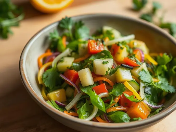 Urap Vegetable Salad — The finished dish
