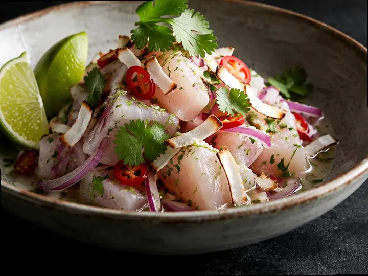 Larb Gai Herb Salad — The finished dish