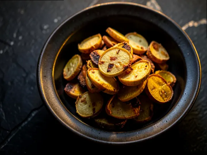 Roasted Breadfruit Wedges — The finished dish