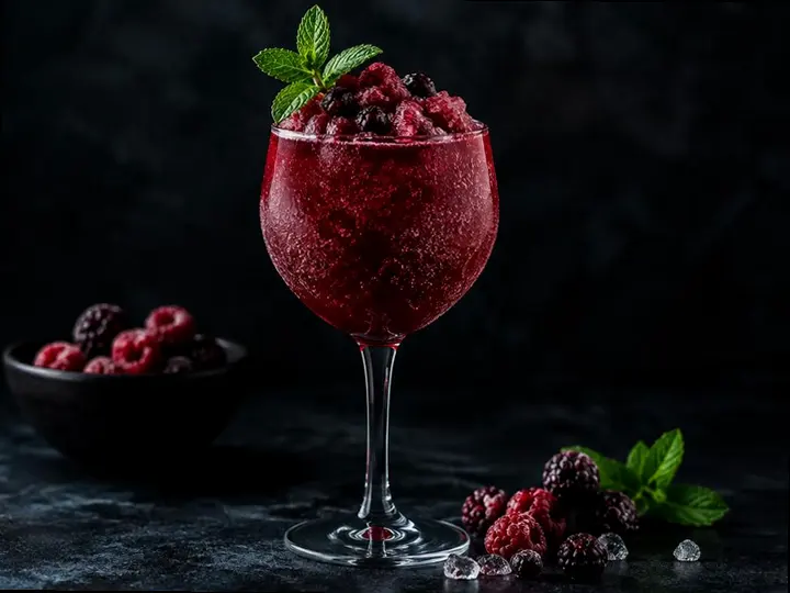 Jeju Haenyeo Pomegranate Slushie — The finished dish