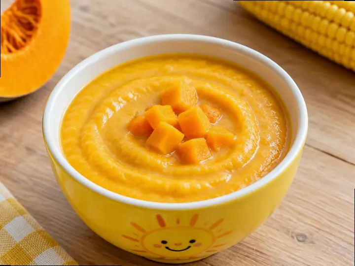 Sunshine Pumpkin Porridge (Basotho style) — The finished dish