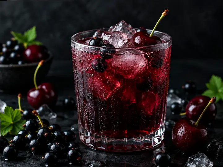 Lithuanian Blackcurrant Cooler — The finished dish