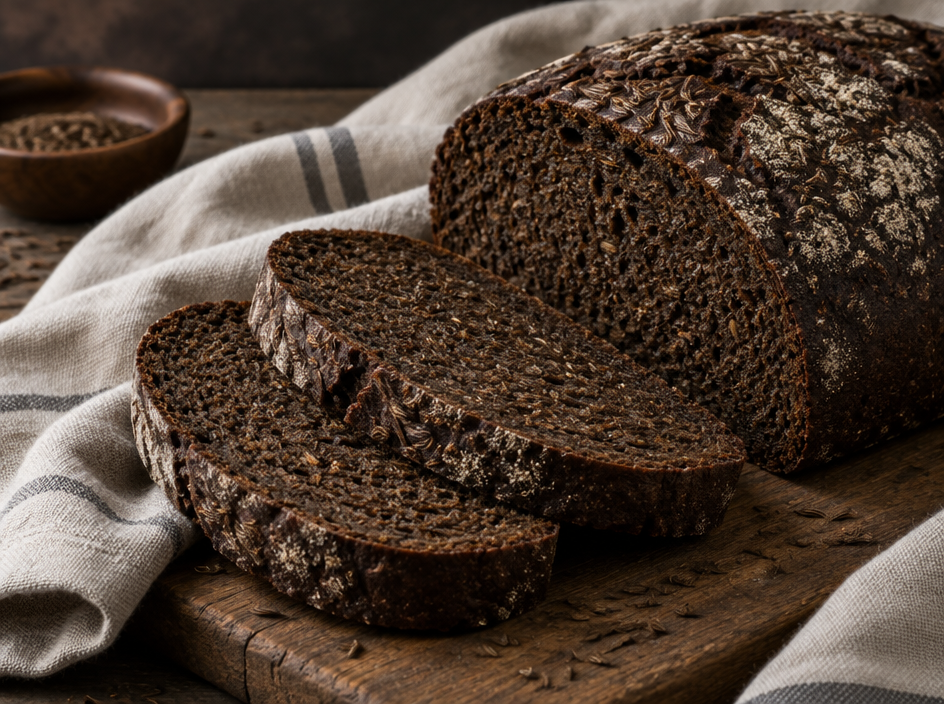 Traditional Dark Rye Bread — The finished dish