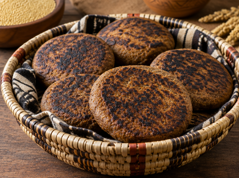 Millet Ngome Rounds — The finished dish