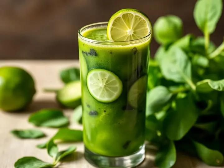 Chaya & Pineapple Green Cooler — The finished dish