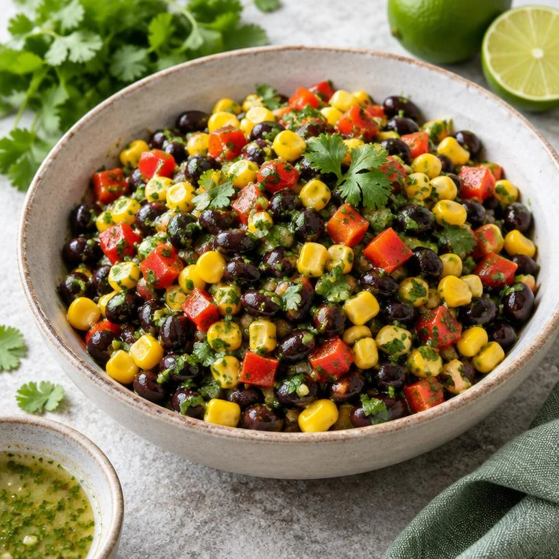 Black Bean & Corn Salad — The finished dish