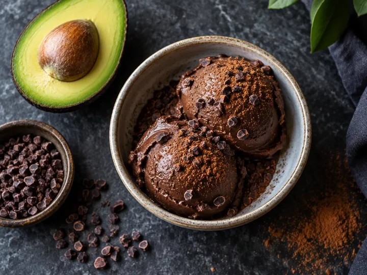 Chocolate Avocado Nice Cream — The finished dish