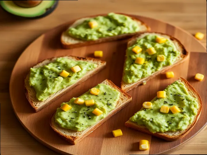 Corn & Avocado Smash Toast (Zapotec style) — The finished dish