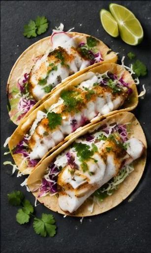 Grilled Fish & Lime Tacos — The finished dish
