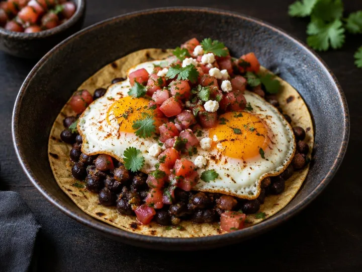 Huevos Rancheros Bowl — The finished dish