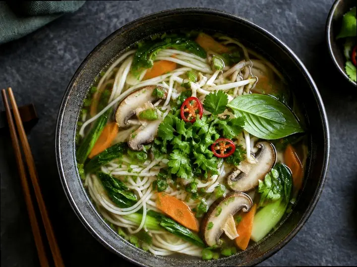 Guriltai Shul Noodle Soup — The finished dish
