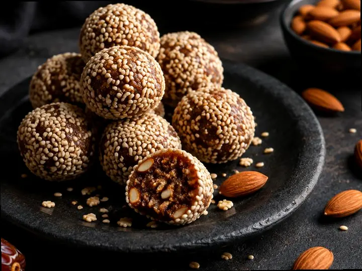 Date & Almond Truffles — The finished dish