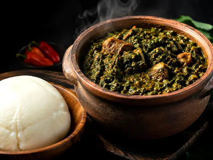 Matapa Cassava Leaves — The finished dish