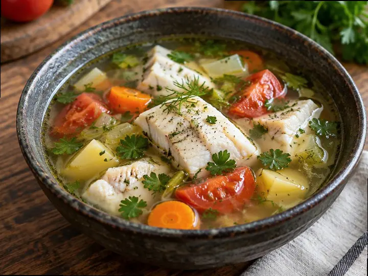 Coconut Fish Broth — The finished dish