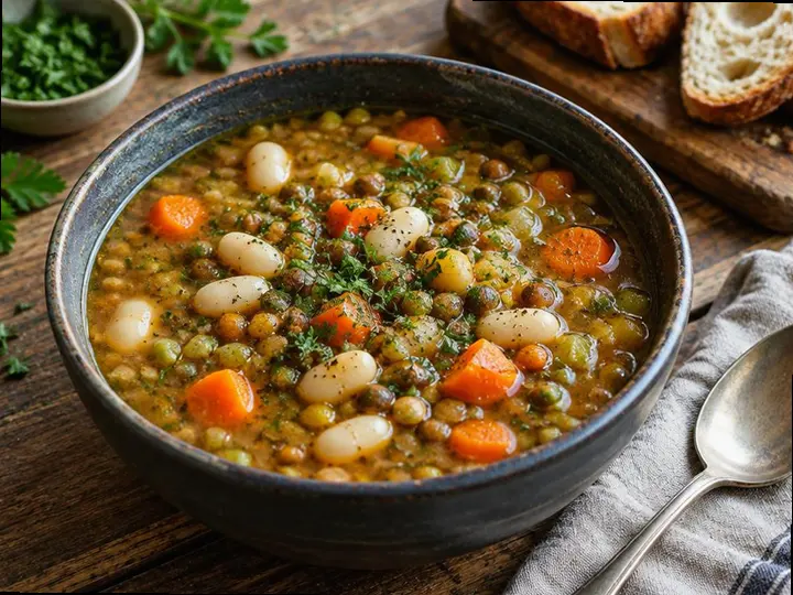 Kwati Nine-Bean Soup — The finished dish