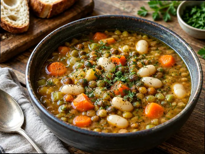 Snert Split Pea Soup — The finished dish
