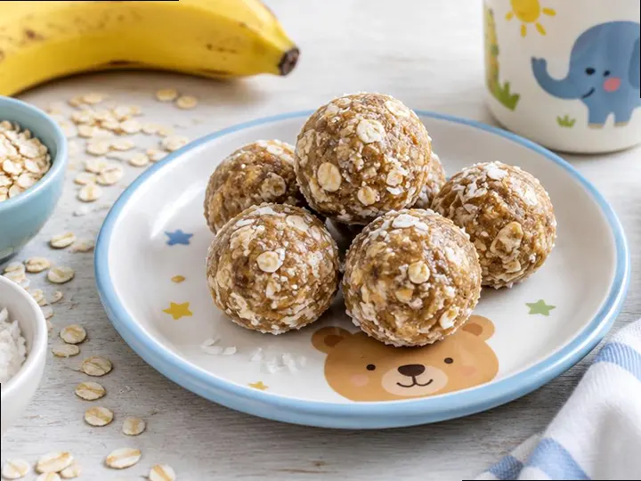 Banana Coconut Oat Bites (Pakeha style) — The finished dish